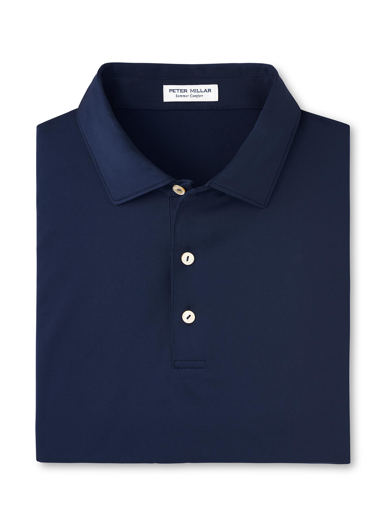 Peter Millar Men's Solid Performance Polo - Self Collar