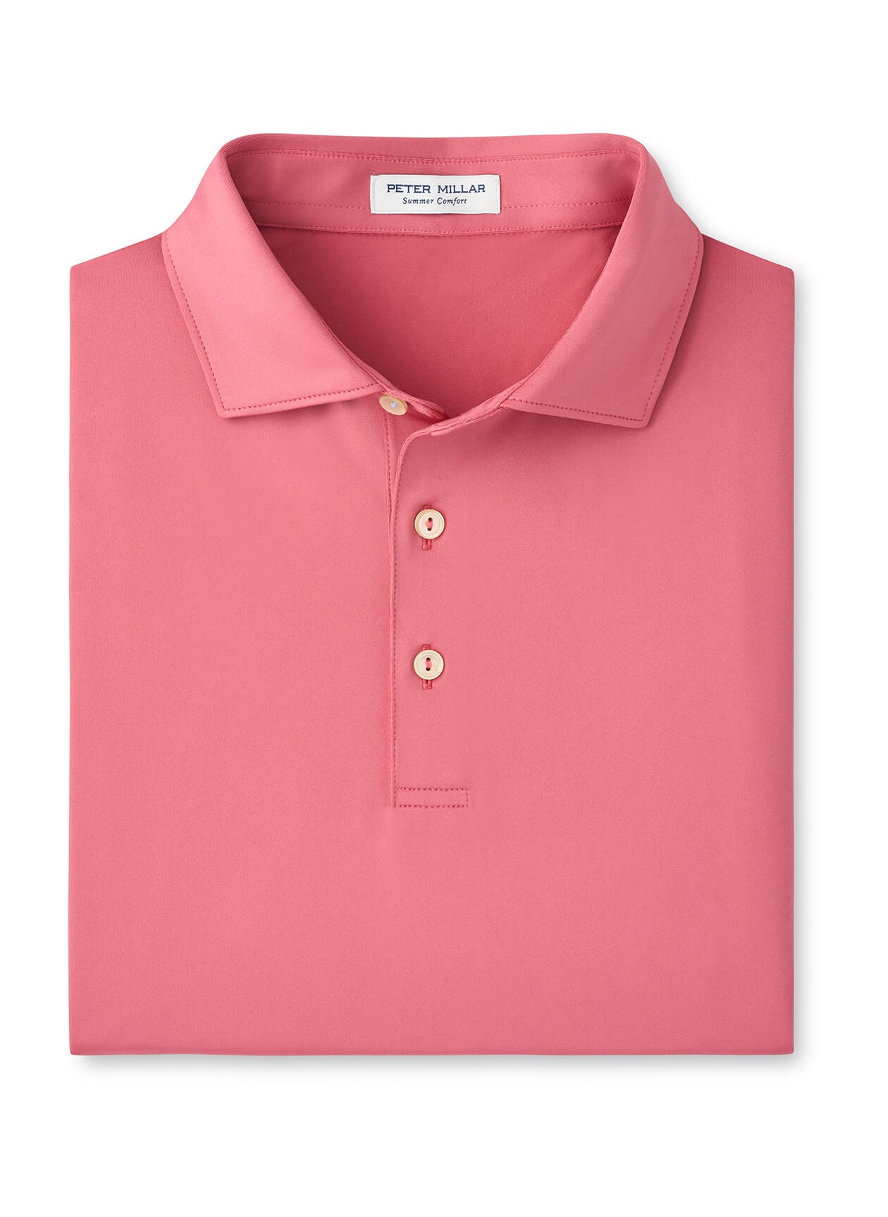 Peter Millar Men's Solid Performance Polo - Self Collar
