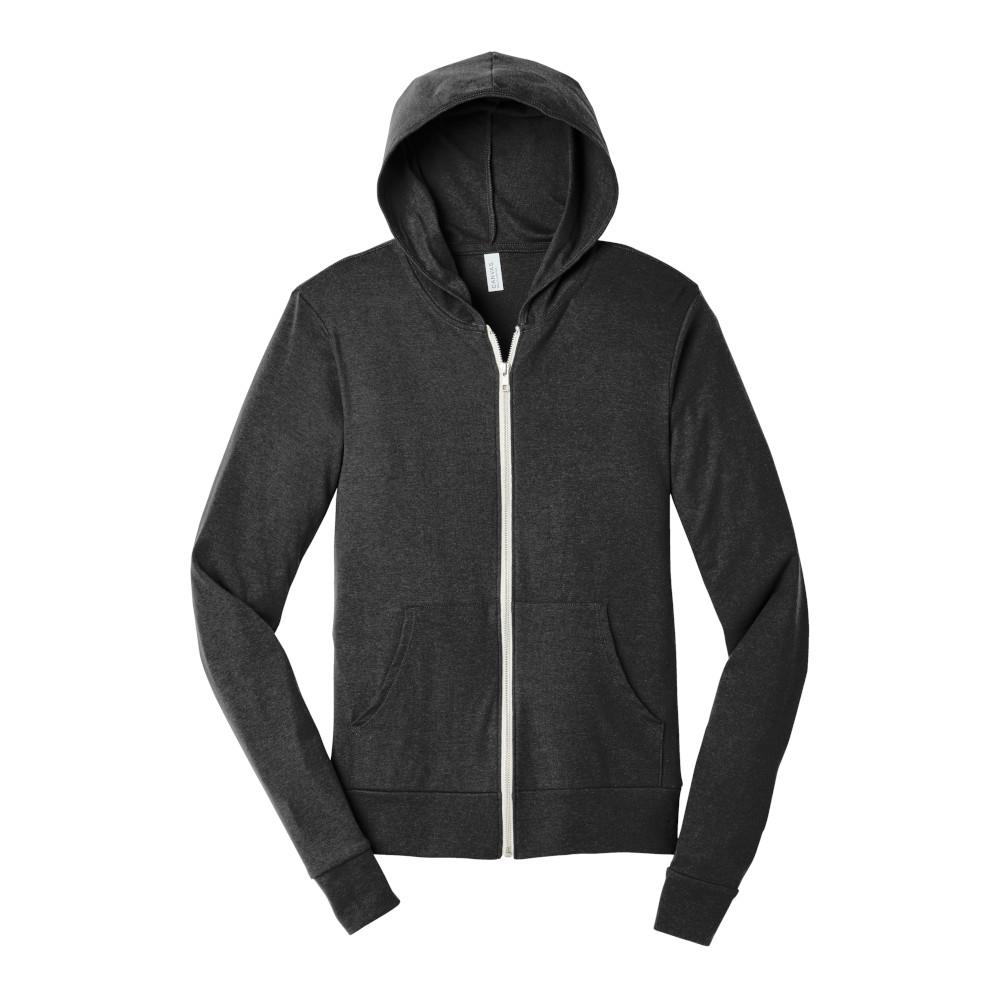 Bella & Canvas Unisex Triblend Full-Zip Lightweight Hoodie