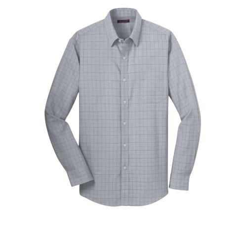 Red House® Mens Windowpane Plaid Non-Iron Shirt