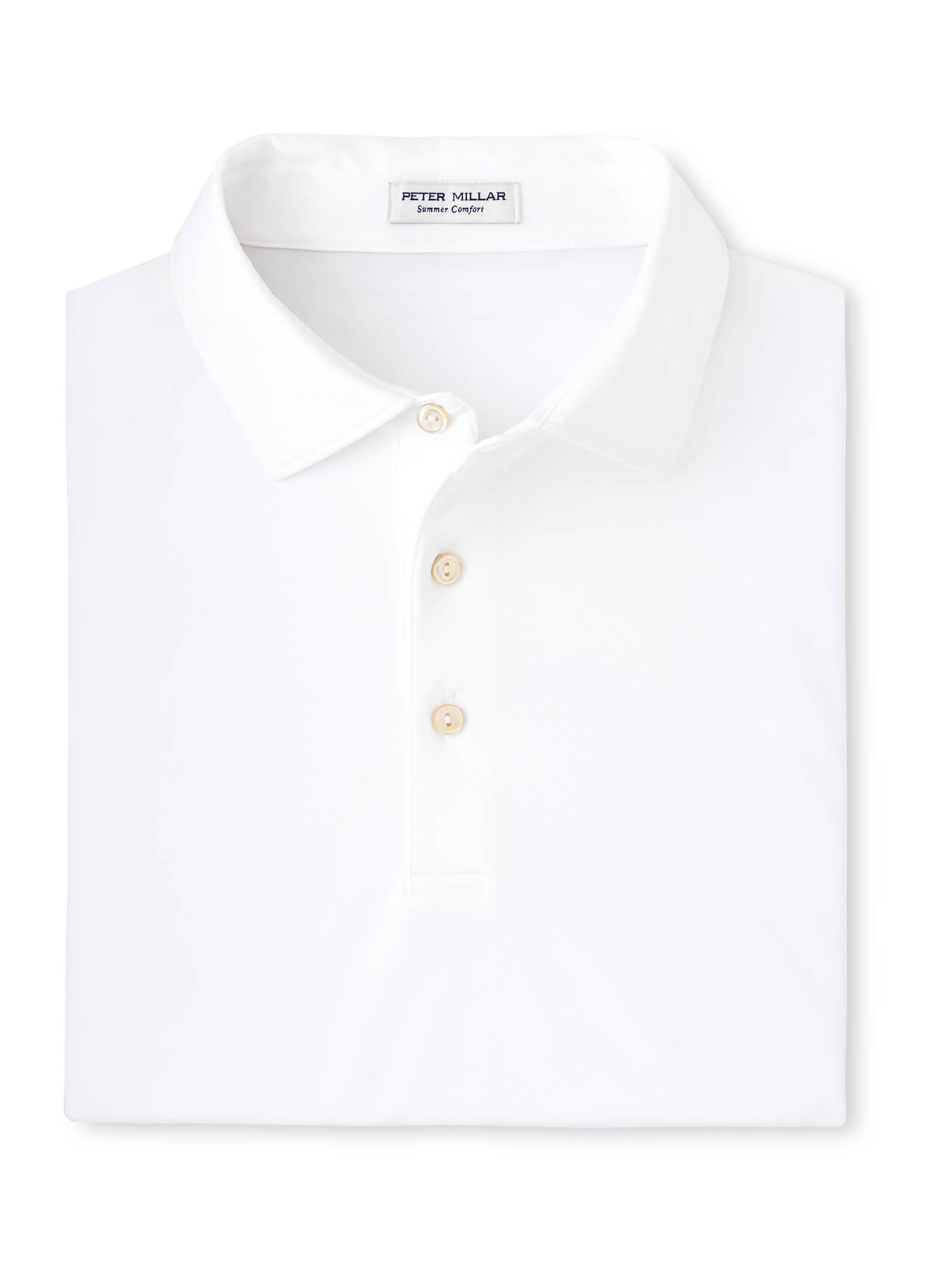 Peter Millar Men's Solid Performance Polo - Self Collar